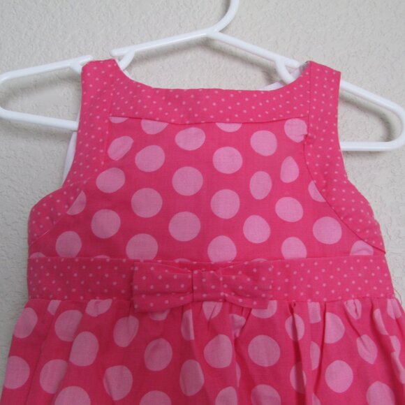 Park Bench Kids 2 Pc Sleeveless Dress Bloomers Toddler Girls 18M Pink Polka Dot - Picture 2 of 6